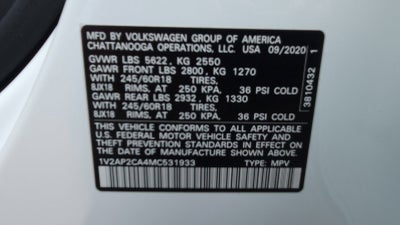 2021 Volkswagen Atlas 2.0T S