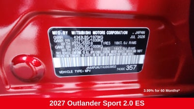 2027 Mitsubishi Outlander Sport 2.0 ES